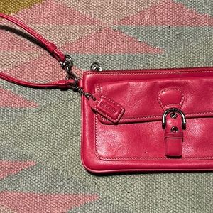 Coach pink wristlet